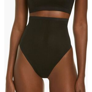 BNWT Women SKIMS Sheer Sculpt High Waist Thong in Onyx Size Extra Small